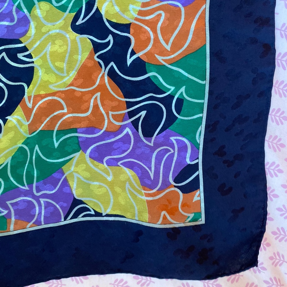 YSL Multicolor Abstract Scarf - Picture 4 of 6